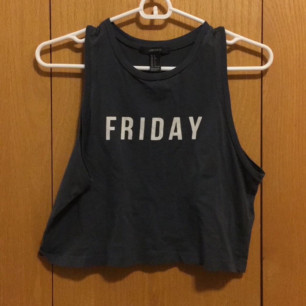 “FRIDAY” crop top